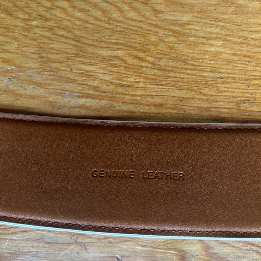 ACCEPTING ALL REASONABLE OFFERS! Ralph Lauren White Wide Leather Waist Belt - Picture 8 of 13